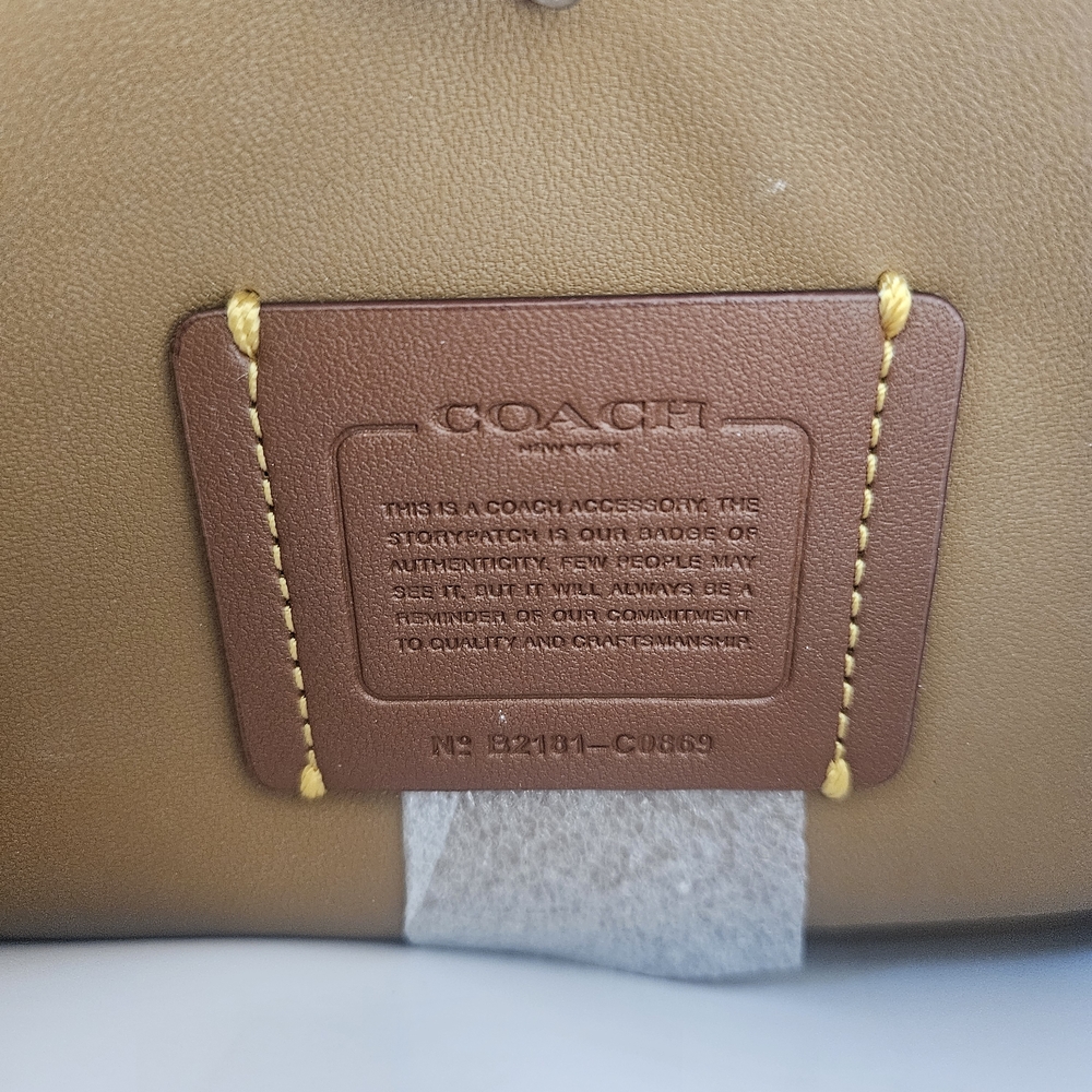 Coach Tabby Clutch Brass Rouge Taffy Pink Leather C0869 - Picture 3 of 7